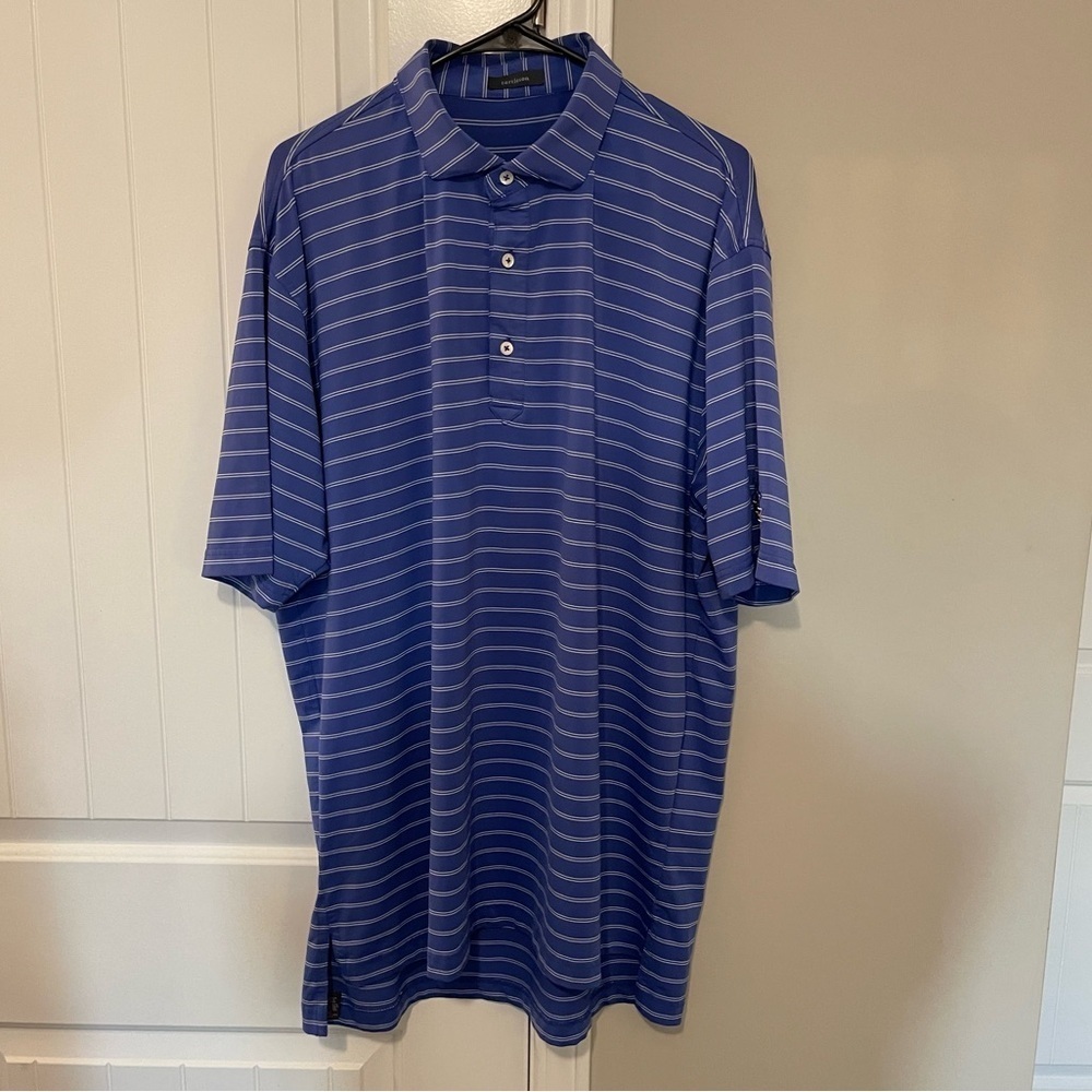 turtleson Striped Performance Golf Polo